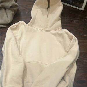 Aritzia Cream Hoodie Sweater